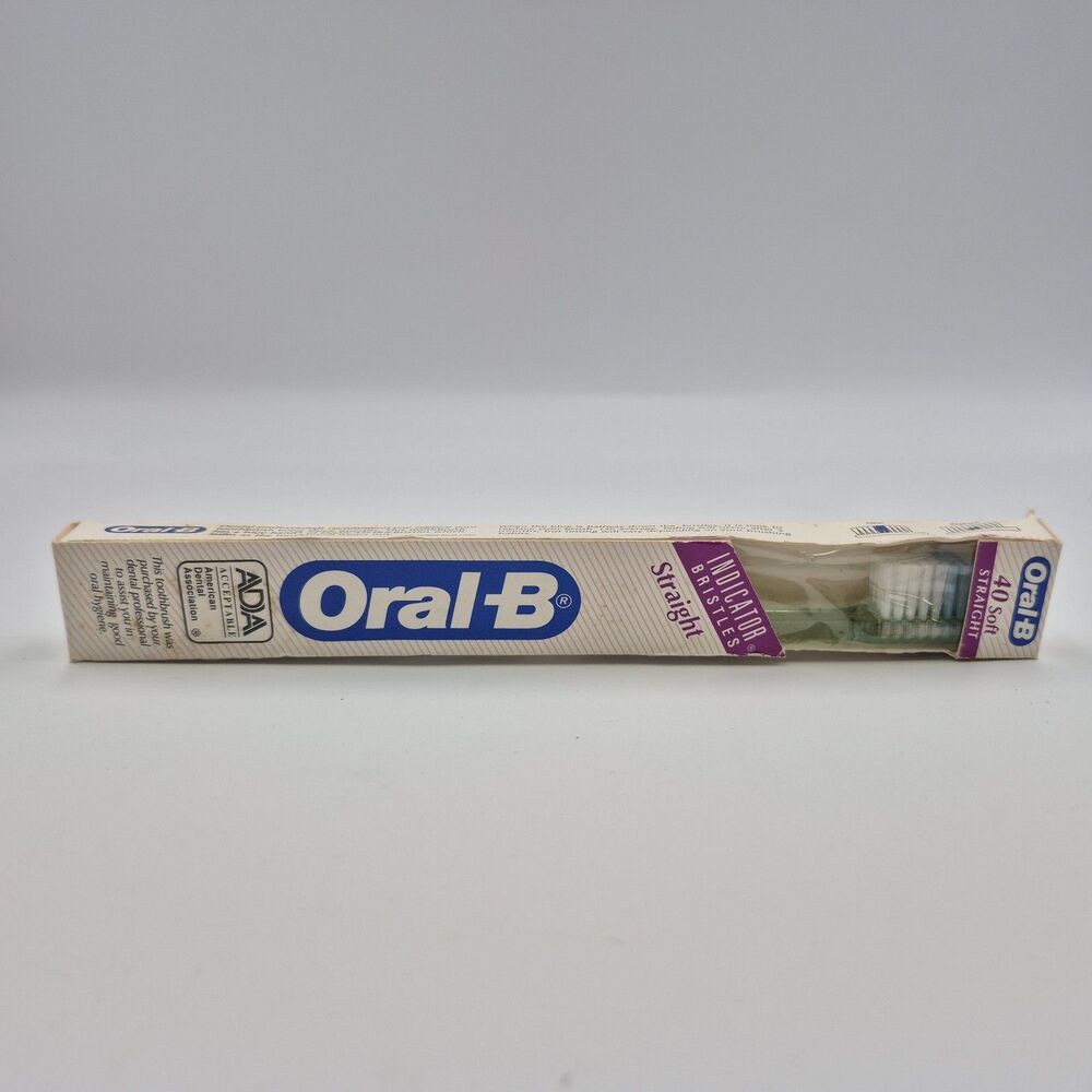 Vintage 1993 Oral B 40 Soft Straight Indicator Bristles Toothbrush